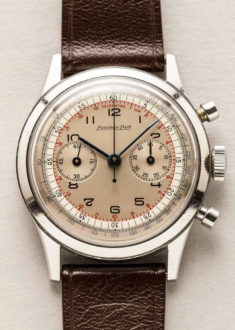 Excelsior Park Vintage Oversize Chronograph ‘Tabacco Dial’ - Shuck the ...